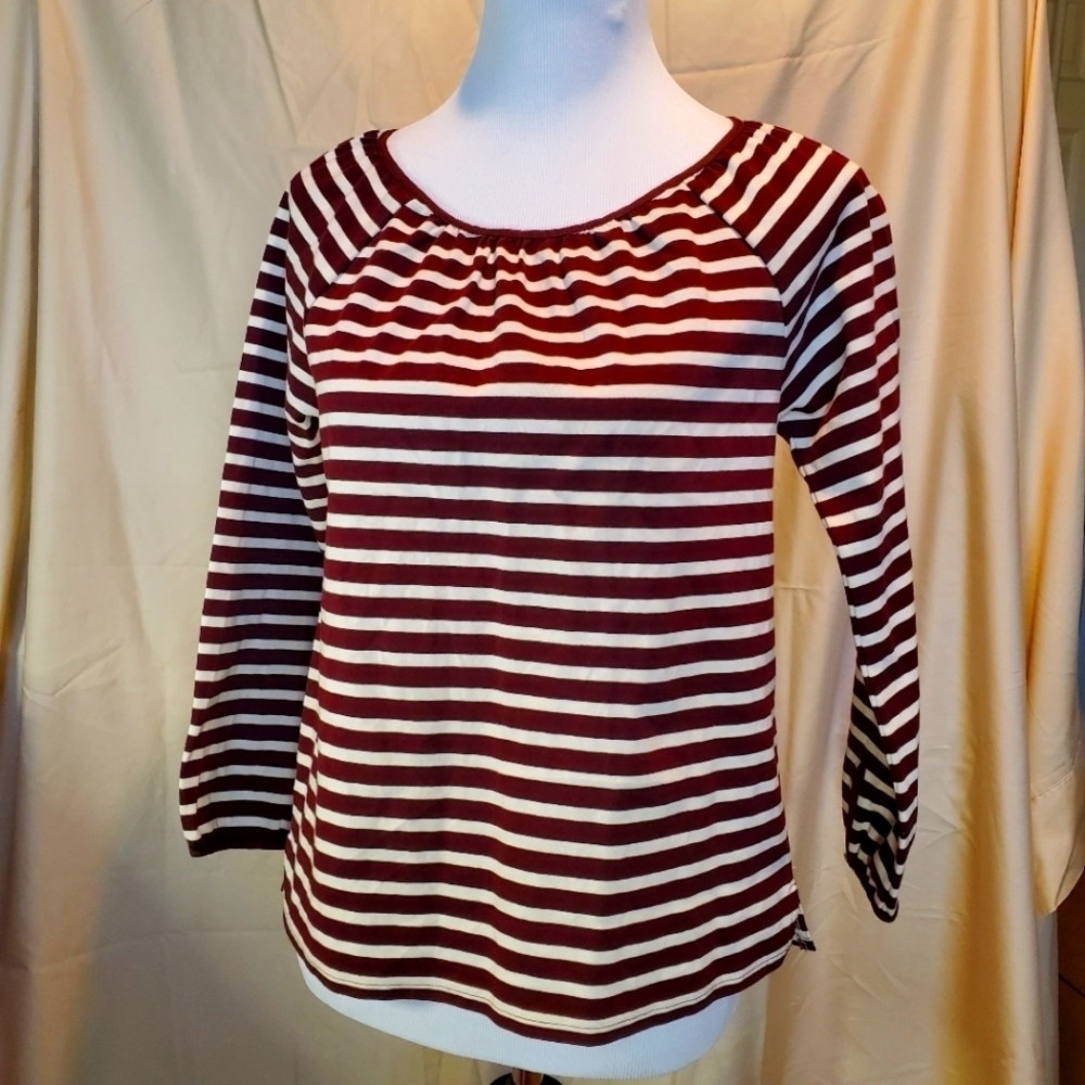 J. Crew Stripped Back Lace Up Swoop Neck Top XS 💕